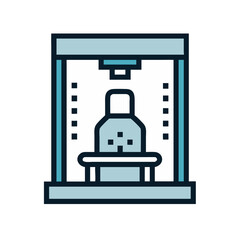Test Chamber with Secure Protective Cover Icon Design