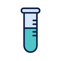 Test Tube Containing Medical Sample Liquid Icon Design