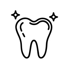 Tooth Icon Representing Clean Dental Care Icon Design