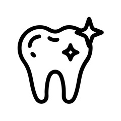 Tooth Icon Representing Clean Dental Care Icon Design