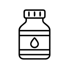 Vitamin Liquid Bottle with Dropper Cap Icon Design