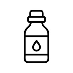 Vitamin Liquid Bottle with Dropper Cap Icon Design