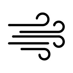 Wind Blowing with Directional Lines Icon Design