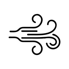 Naklejka premium Wind Blowing with Directional Lines Icon Design