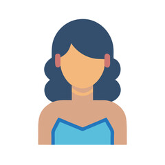 Woman Avatar Representing Party Guest Icon Design