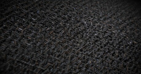 Fototapeta premium Intricate black carbon fiber, high-contrast abstract, high contrast texture, carbon fiber, black abstract
