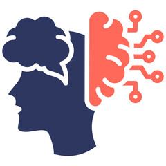 Brainstorming glyph color icon