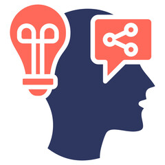 Share Idea glyph color icon