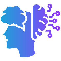 Brainstorming glyph gradient icon