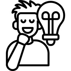Having Idea line icon