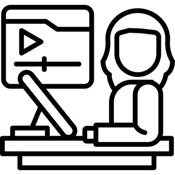 recommend clip art: Creator line icon