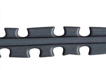 Dark gray, textured, segmented belt