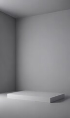 Minimalist grey studio, gradient backdrop ideal for product photography,  room,  aesthetics