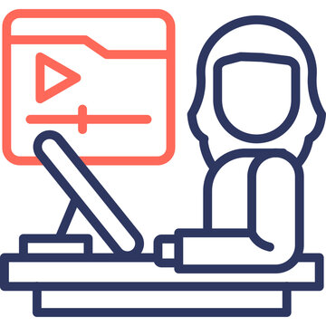 recommend clip art: Creator line color icon