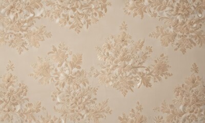 Subtle beige damask fabric with delicate floral details , floral, blossom