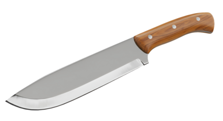 Durable Stainless Steel Cleaver with Wooden Handle Butcher Knife for Kitchen or Outdoor Use