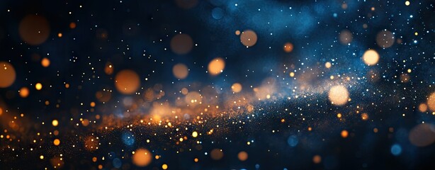 Fototapeta premium A mesmerizing display of shimmering golden lights cascading down in a festive atmosphere. creating an enchanting backdrop for celebrations and special events