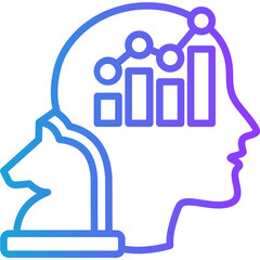 Investment Strategy line gradient icon