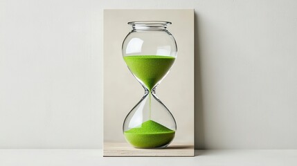 Green Sand Hourglass Art