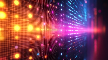 abstract pastel neon rainbow pixel texture bg video screen tv pattern background with square noise effect futuristic broadcast gradient banner for television modern vhs 8 bit static display element