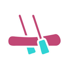 Modern Minimalist Kayak Vector Graphic Element