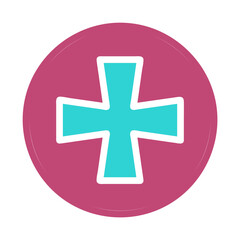 Modern First Aid Sign for Medical Assistance