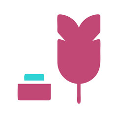 Modern Still Life with Geometric Floral Motif