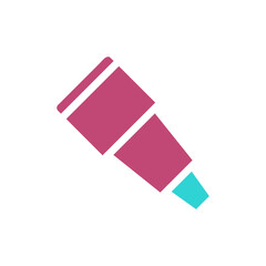 Isolated Marker Icon with Bold Color Combination