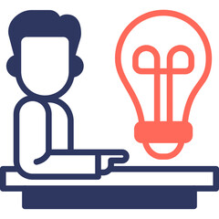 Business Idea mixed color icon