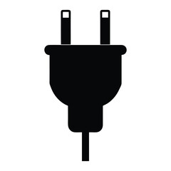electric plug on white background