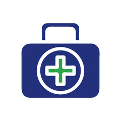 Iconic first aid kit design for health and care