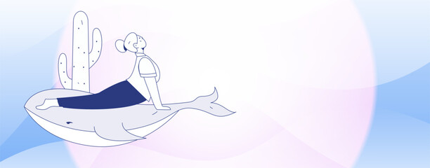 Practicing yoga, physical and mental health, flat vector character concept, operation hand drawn illustration
