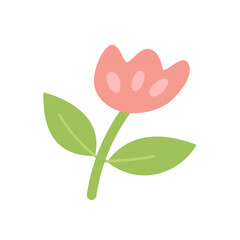 simple pink flower illustration