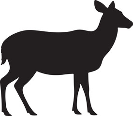 Marsh Deer Silhouette