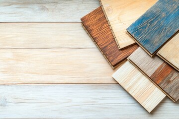 Colorful laminate flooring samples