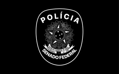 Brasão da Policia do Brasil. Policia do Senado em vetor editável para concurso publico da policia brasileira 