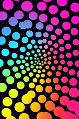 Vibrant Rainbow Circle Pattern Abstract Background