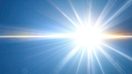 Fototapeta premium Radiant sunburst illuminating a clear sky.