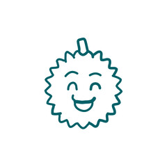 Attractive Hand Drawn Doodle Durian Fruits Character Vector Illustration	
