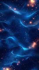 Obraz premium Blue halo starry sky abstract background