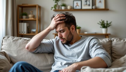 Obraz premium Stress management techniques for young adults home environment image indoor emotional well-being