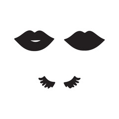 set of lips vector