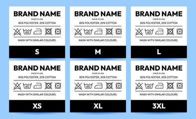 Clothing Label Design with Care Instructions