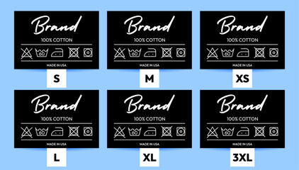 Clothing Label Design with Care Instructions