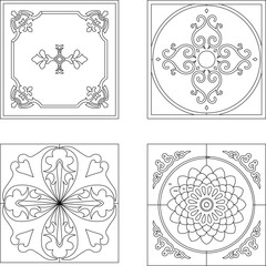 silhouette design vector illustration sketch background pattern art decoration ornament classic vintage modern abstract 