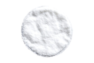 Round cotton cosmetic pad isolated on transparent background
