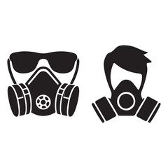 gas mask on white background