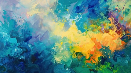 Naklejka premium Colorful abstract aerial painting of nature stock photo --ar 16:9 --raw --v 6 Job ID: d4d59305-bcc9-4ecc-aa42-c2c6c43a95aa