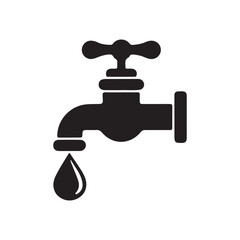 faucet with a drop of water