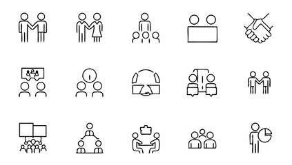 Fototapeta premium set of web icons in line style eps 